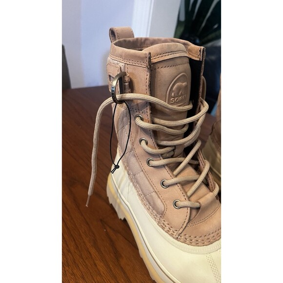 Sorel Women's Boot Hiking Caribou Royal Waterproof  Snow Winter Caribou Beige 7 - Picture 4 of 15
